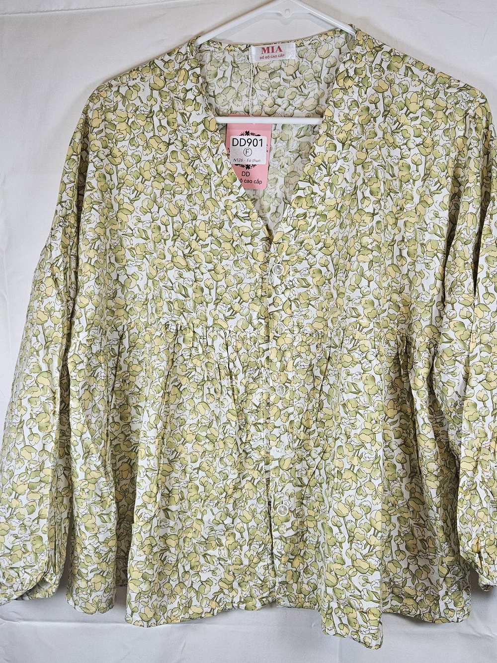 MIA Floral Button-Front Blouse